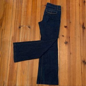 While house Black market dark wash trouser jeans